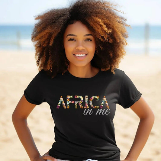 African American T shirts |Africa in me Flowers T Shirt
