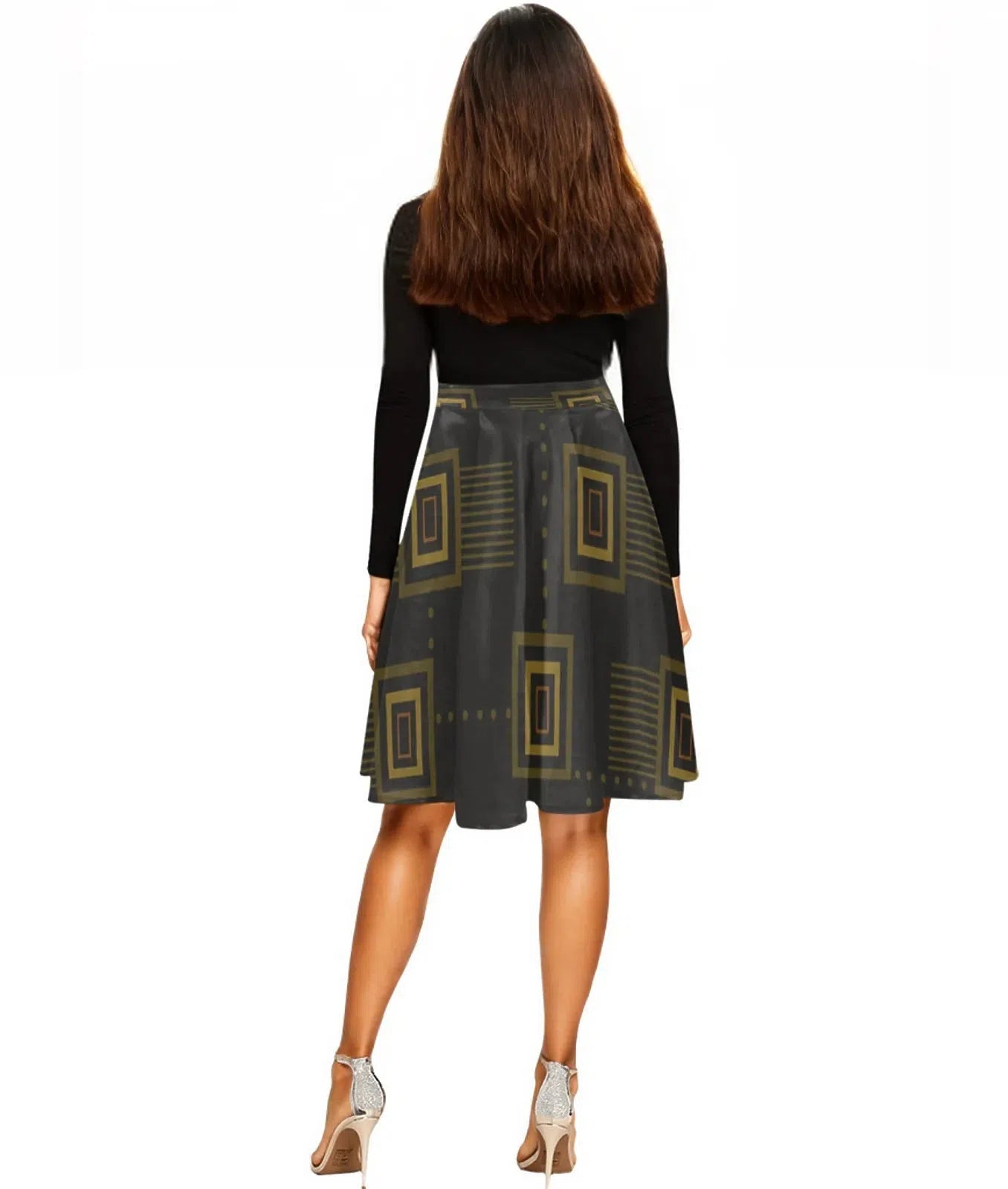 African attire print Skirts Umber