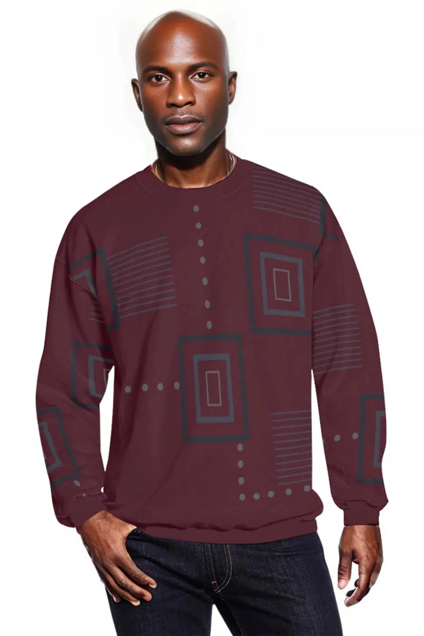African print shirts for men | Merlot