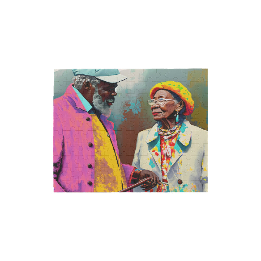 African American Puzzles 120-Piece Wooden jigsaw couple