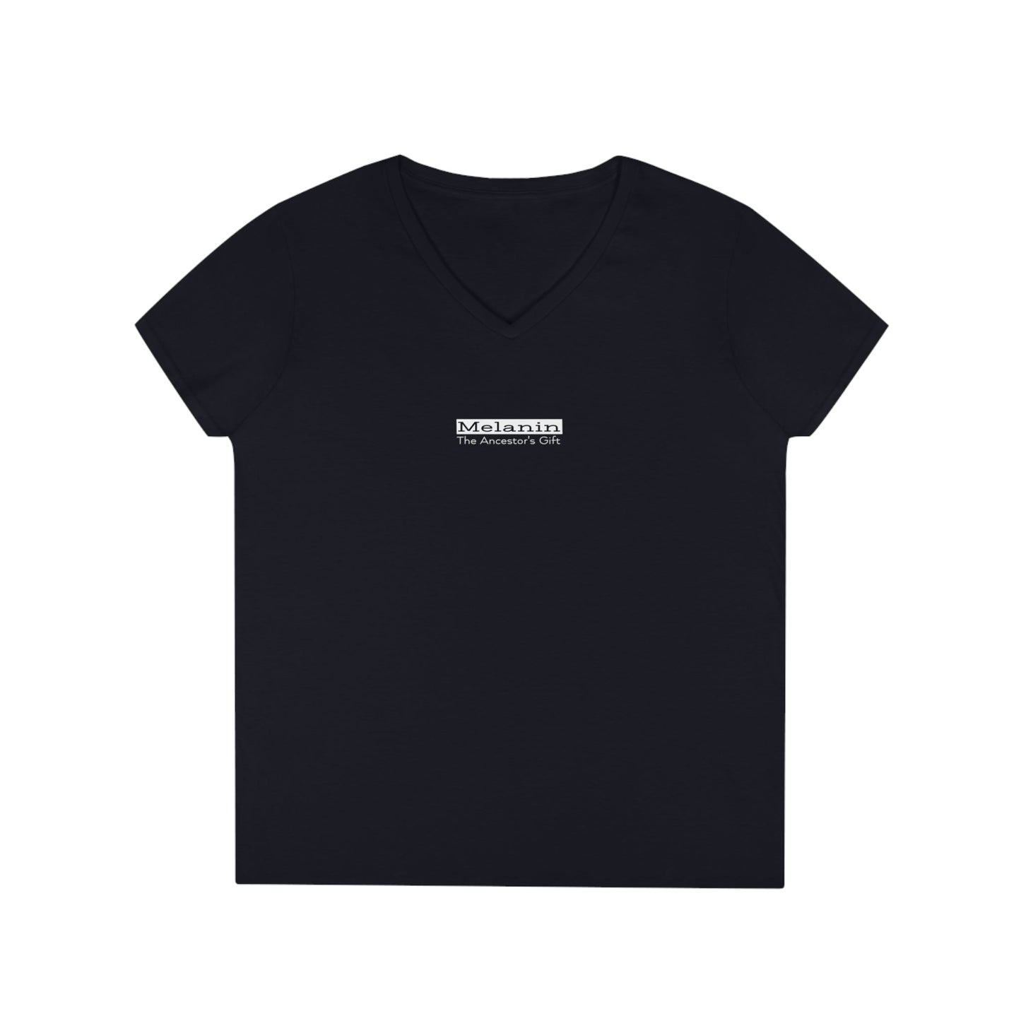 Melanin T shirt Ancestors Gift V Neck Black