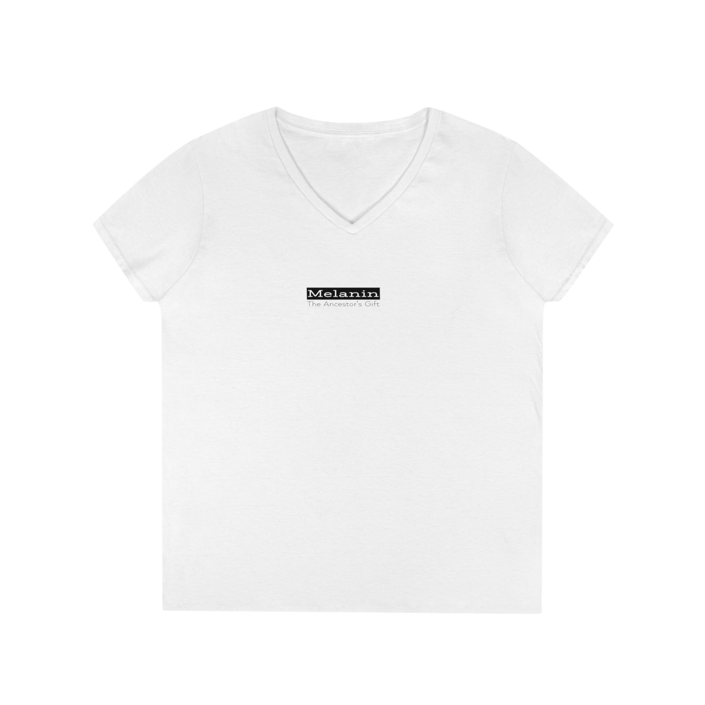 Melanin wear Ancestors Gift V Neck white