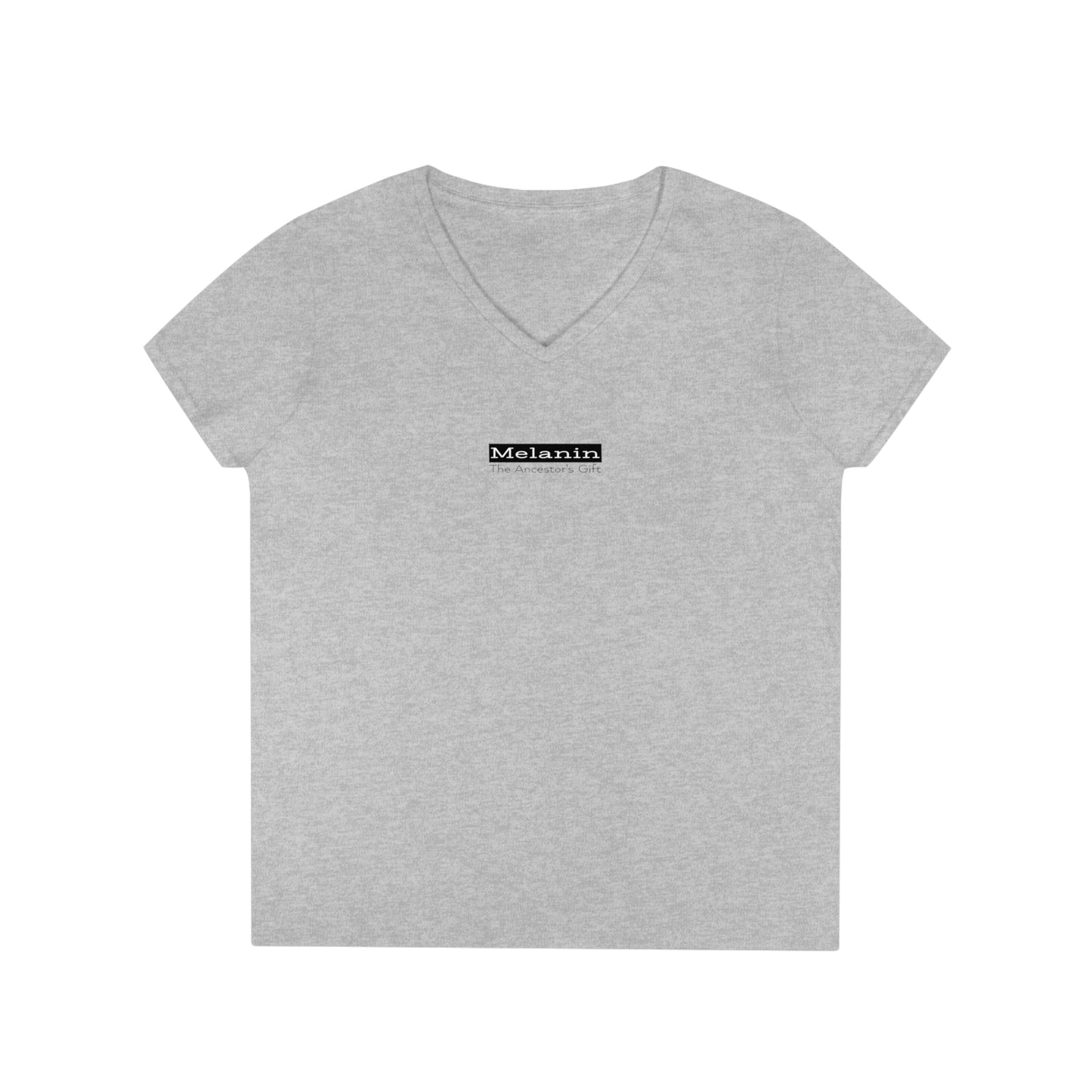 Melanin T shirt Ancestors Gift V Neck Sport Grey