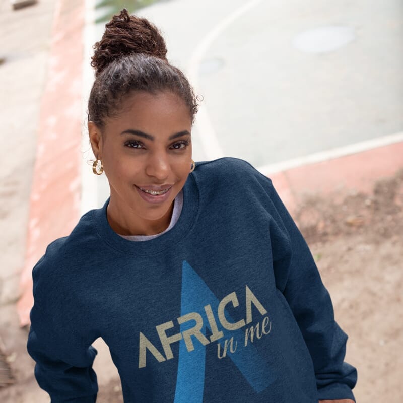 Black History Sweatshirts Superhero Africa in Me Sweatshirt Printify