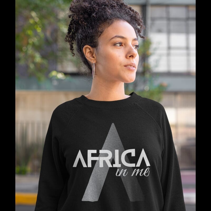 Black History Sweatshirts Superhero Africa in Me Sweatshirt Printify