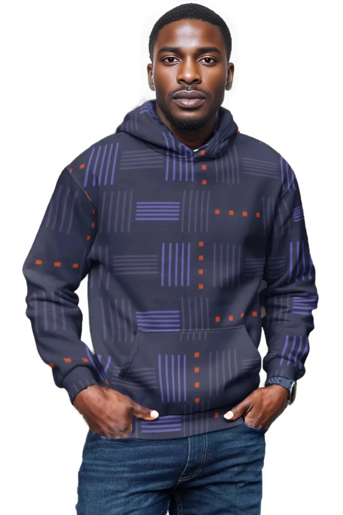 African print hoodie 