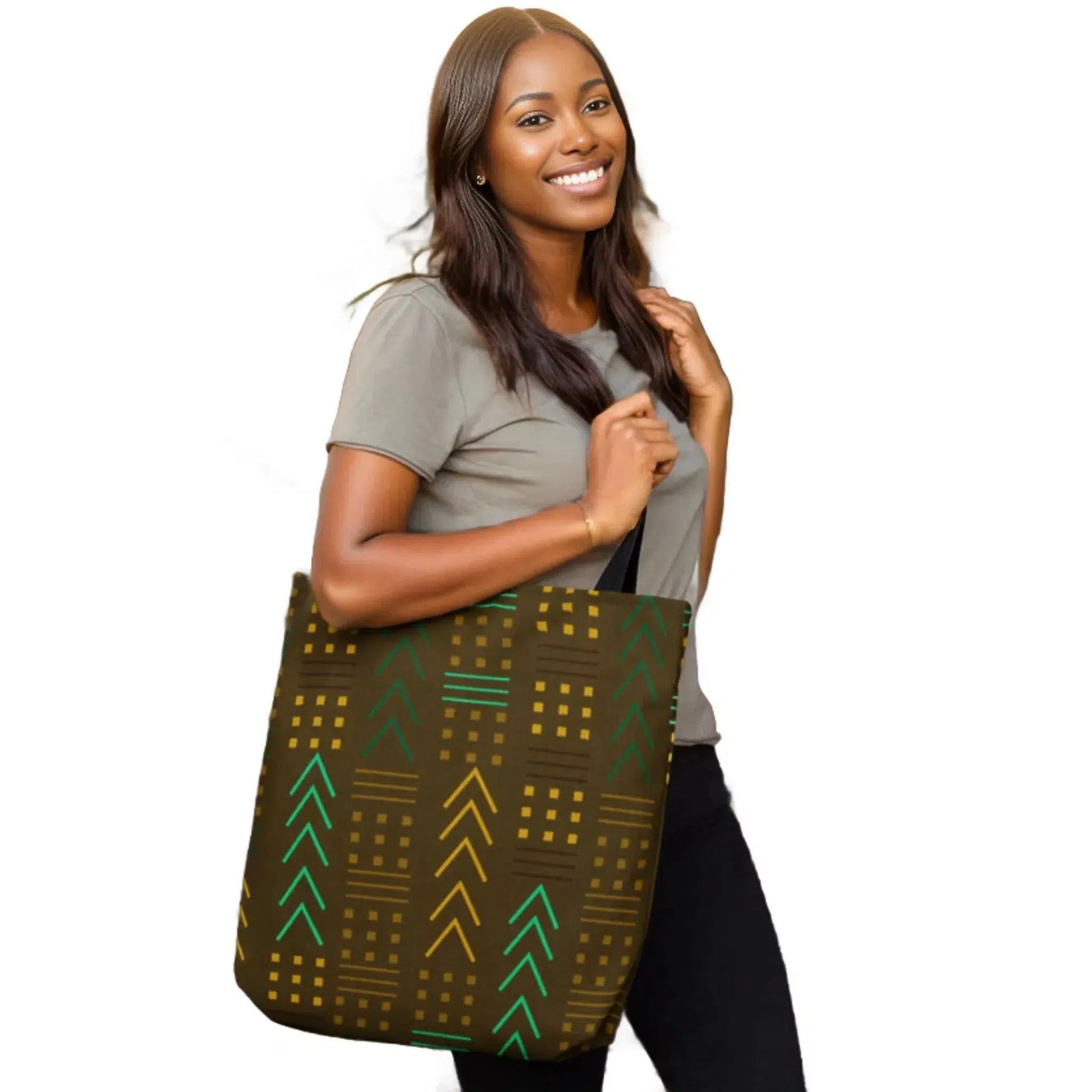 African American Tote Bags Olive