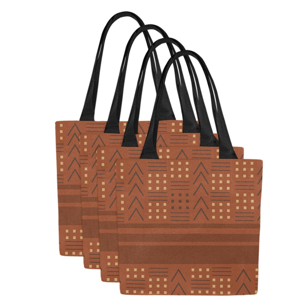 African American tote bags clay | Set of 4