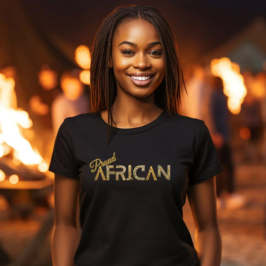 Black Culture Clothing | African Pride T Shirt Golden
