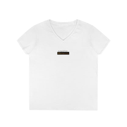 Melanin T Shirt Legalize V Neck white